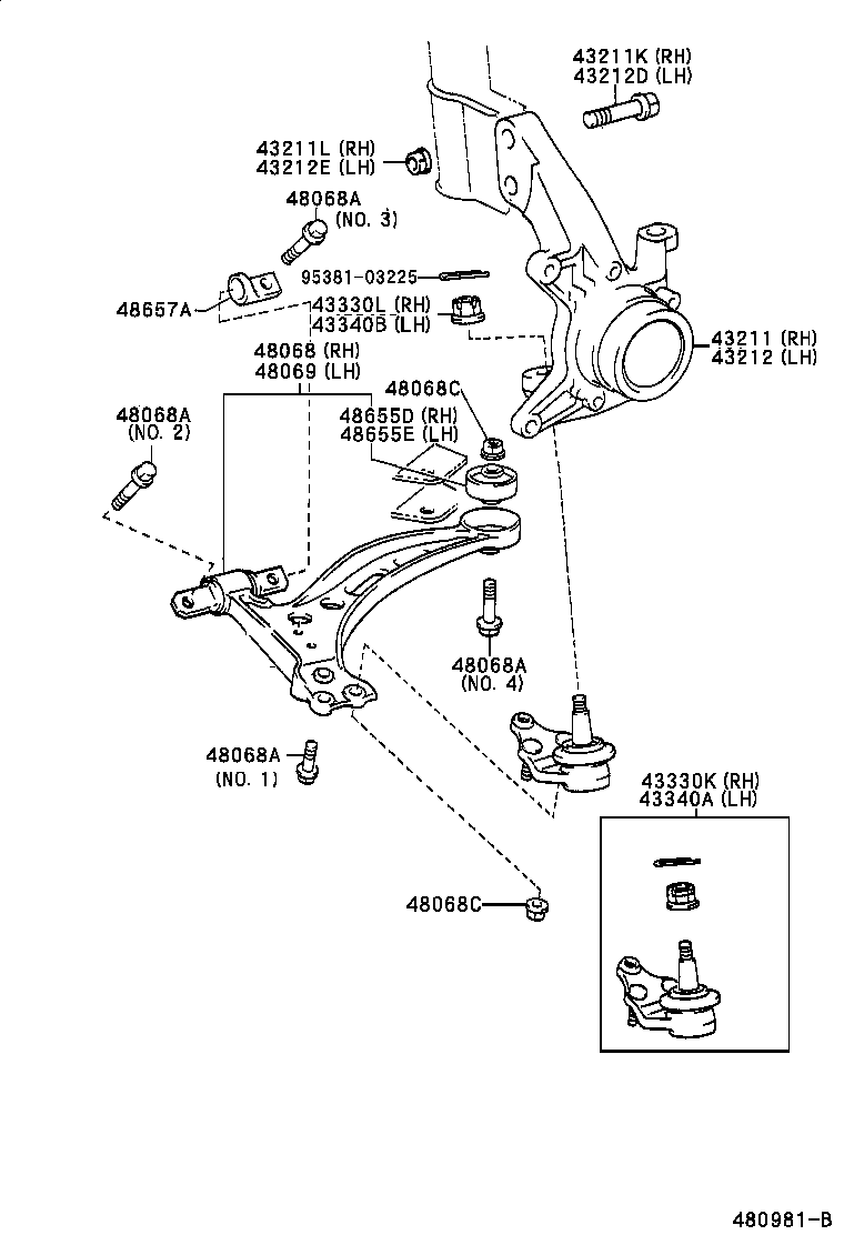 90080-10132 BOLT(FOR FRONT SUSPENSION LOWER ARM) product image