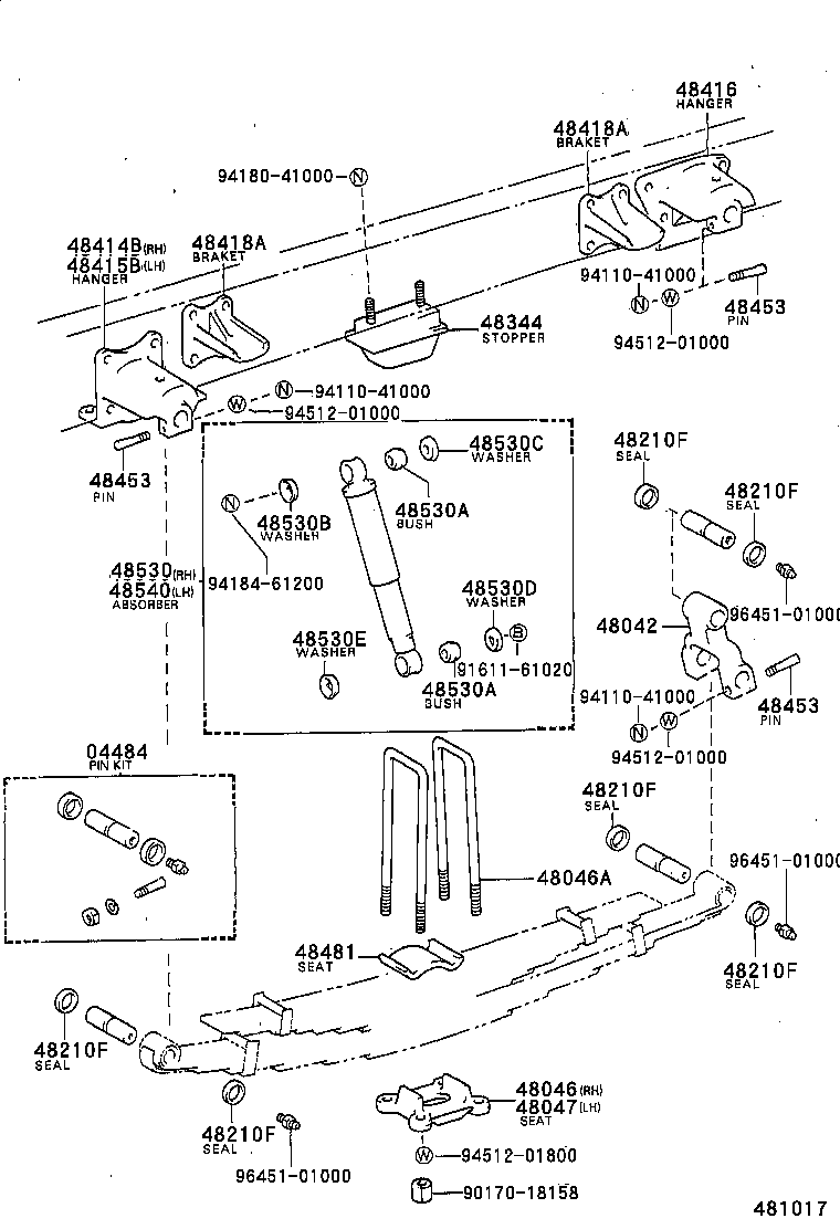 48417-36150 BRACKET, SPRING, NO.4 product image