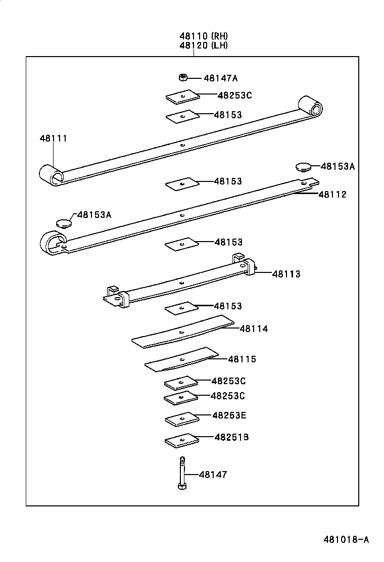 48112-37590 LEAF, FRONT SPRING, NO.2 product image