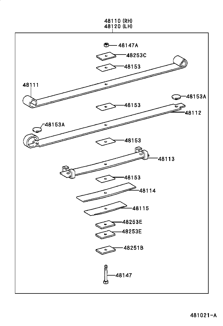 48112-37590 LEAF, FRONT SPRING, NO.2 product image