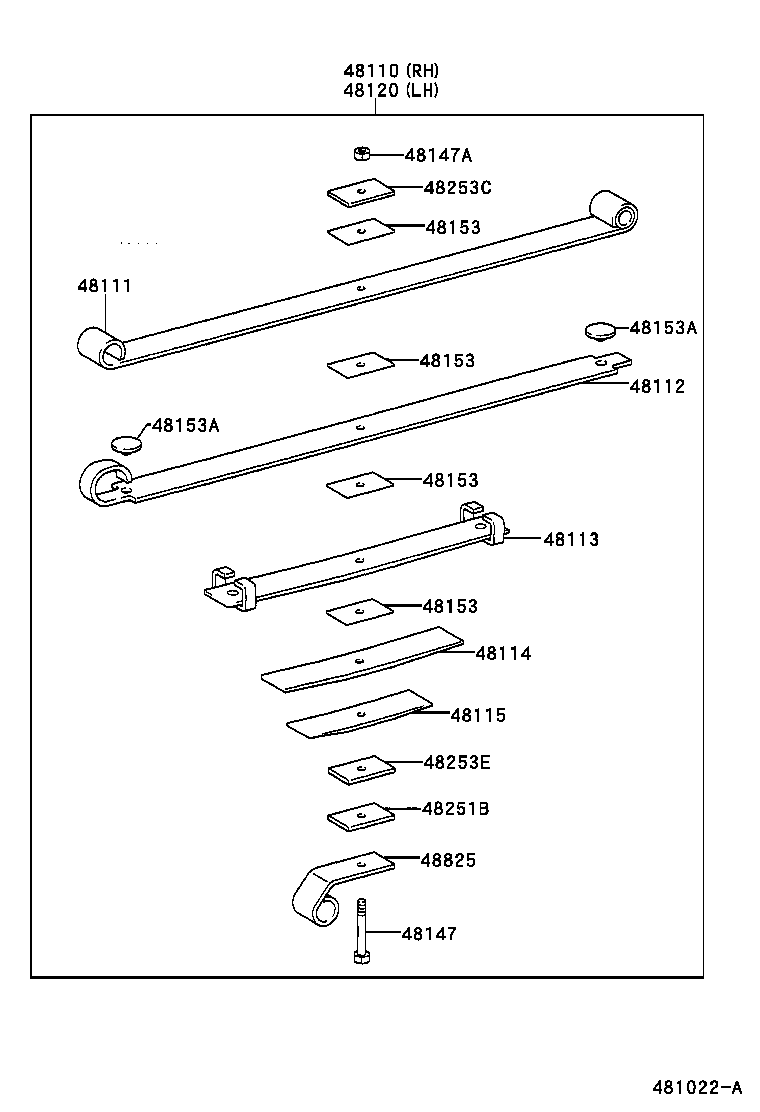 48112-37590 LEAF, FRONT SPRING, NO.2 product image