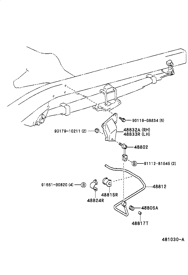 04483-0B010 SHACKLE KIT, REAR SPRING product image