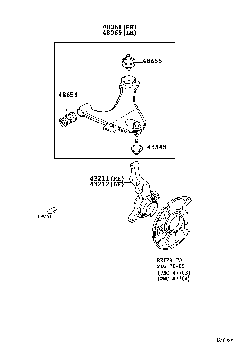 48654-87401 BUSH, LOWER ARM product image