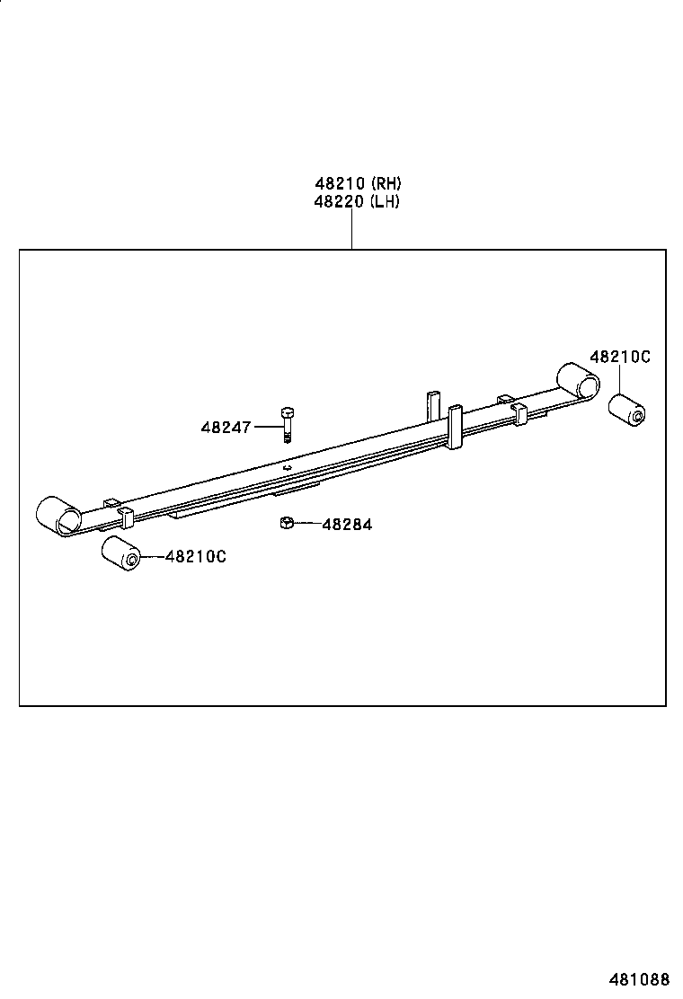 48071-12090 SUPPORT SUB-ASSY, REAR SUSPENSION, RH product image
