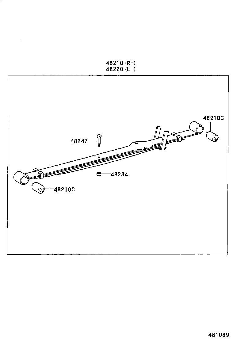 04483-13031 SHACKLE KIT, REAR SPRING product image