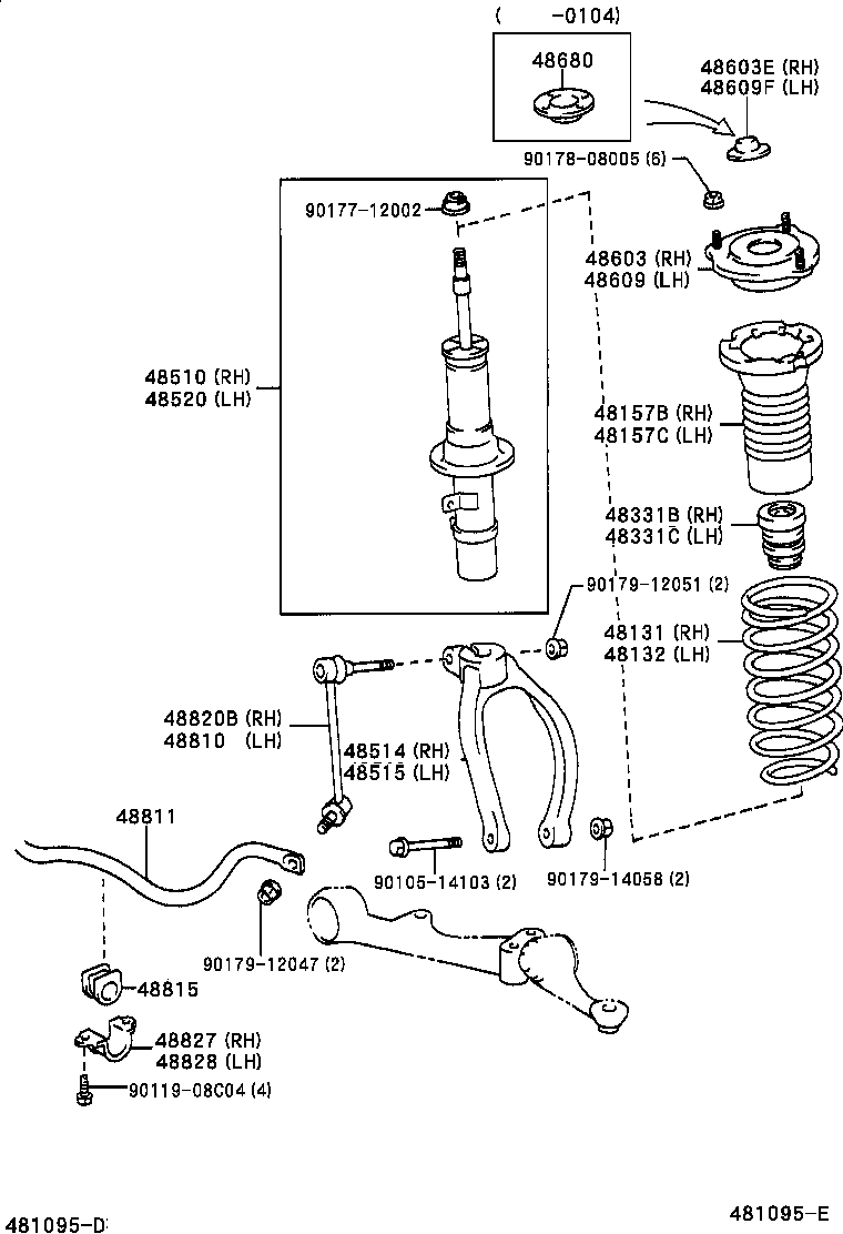 48131-51030 SPRING, FRONT COIL, RH product image