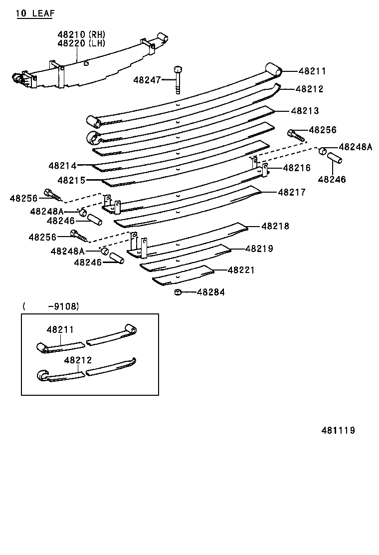 04483-60090 SHACKLE KIT, REAR SPRING product image