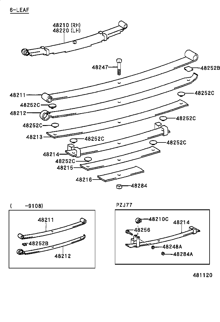 48202-6A050 LEAF, REAR SPRING, NO.3 product image