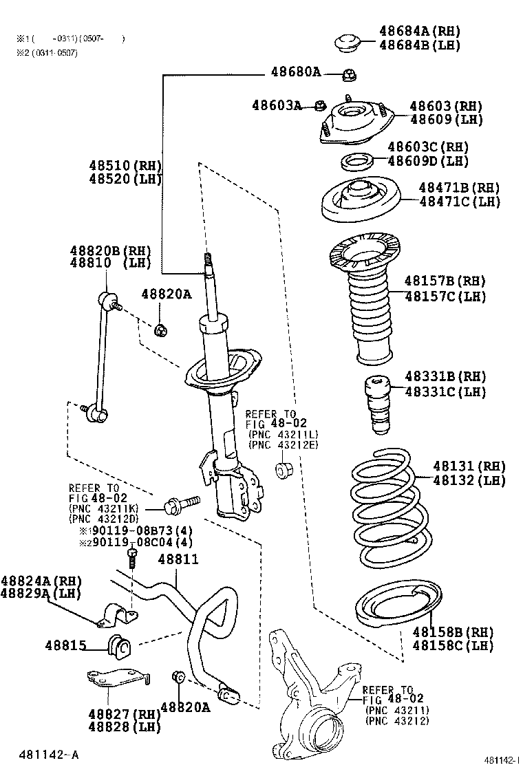 48131-42400 SPRING, FRONT COIL, RH product image