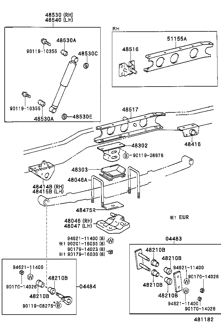 48406-25020 BRACKET, SPRING, NO.4 product image