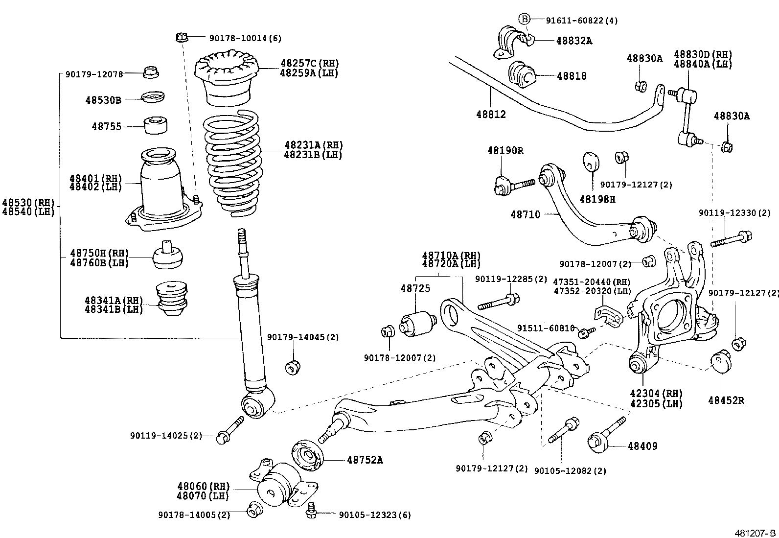 48231-1H660 SPRING, COIL, REAR RH product image