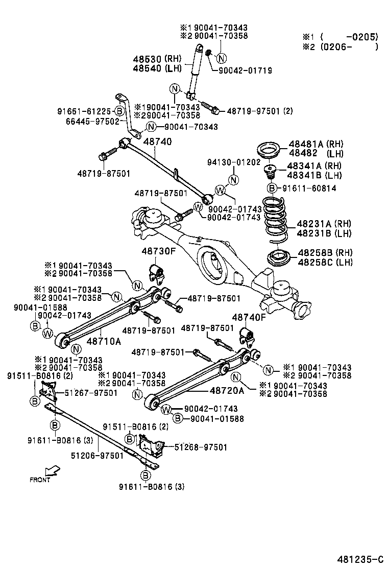 48231-97515 SPRING, COIL, REAR RH product image