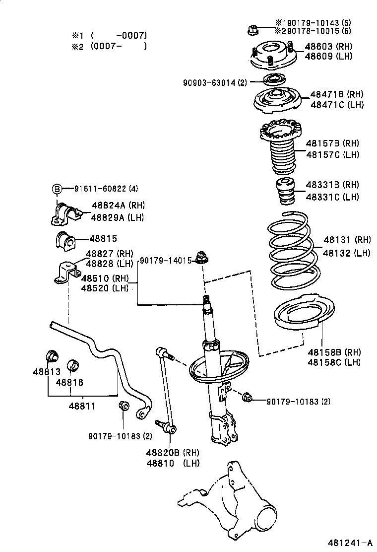 48131-48010 SPRING, FRONT COIL, RH product image