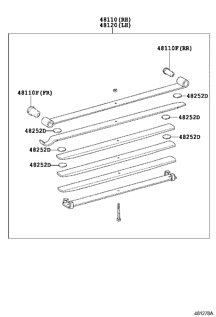 48815-36040 BUSH, FRONT STABILIZER BAR, NO.1 product image
