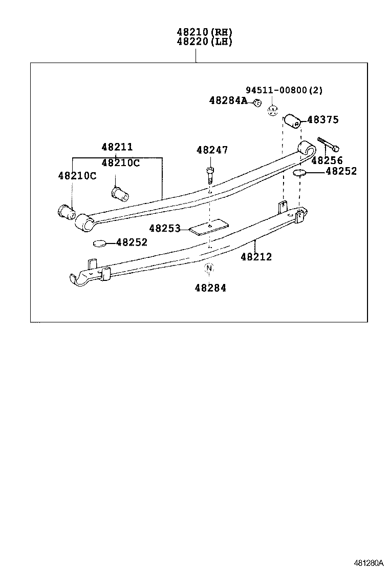 48815-0S010 BUSH, STABILIZER(FOR REAR) product image