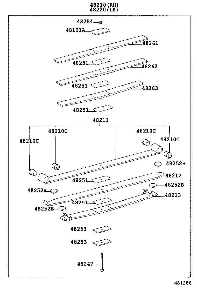48201-3V090 LEAF, REAR SPRING, NO.1 product image