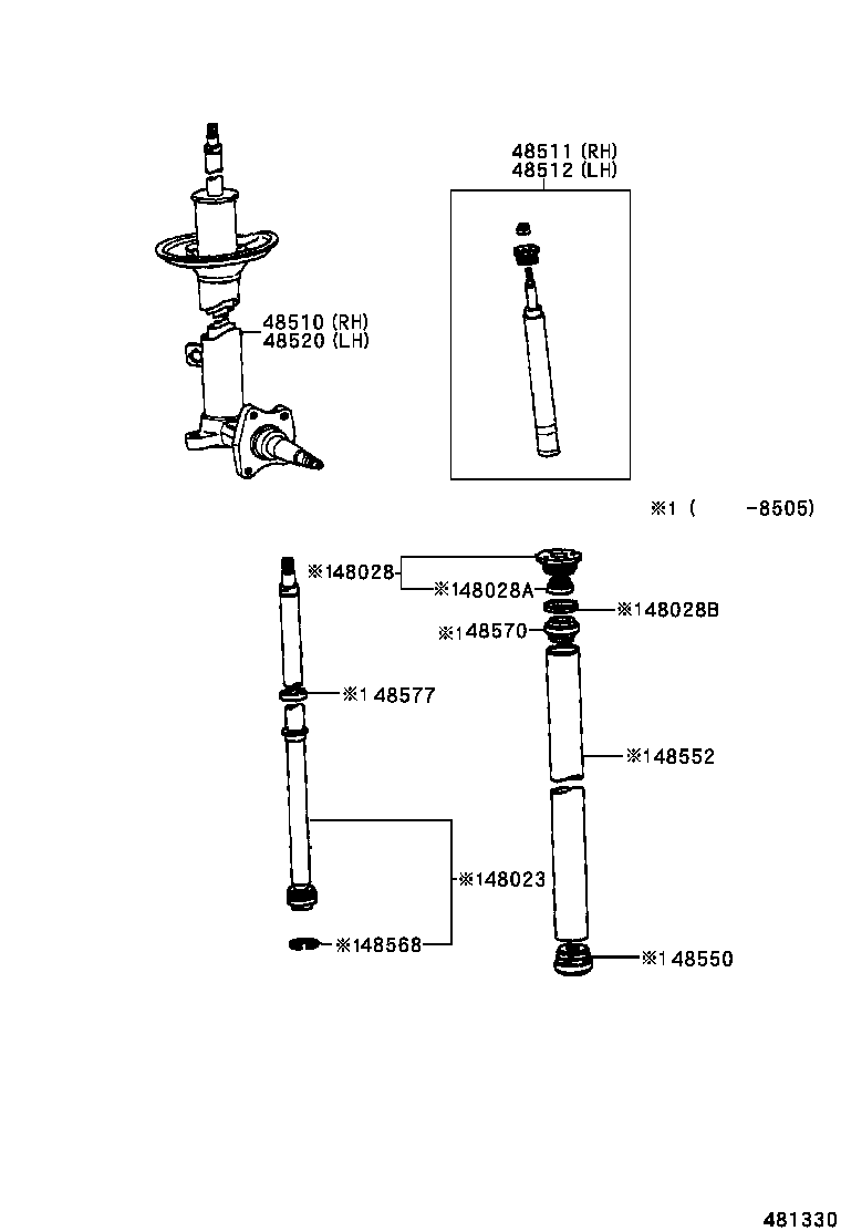 48131-1A480 SPRING, FRONT COIL, RH product image