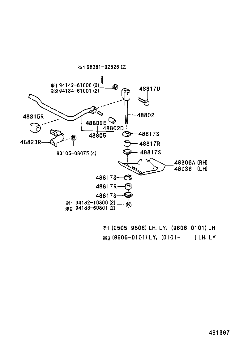 48046-36201 SEAT SUB-ASSY, SPRING U BOLT, RH product image