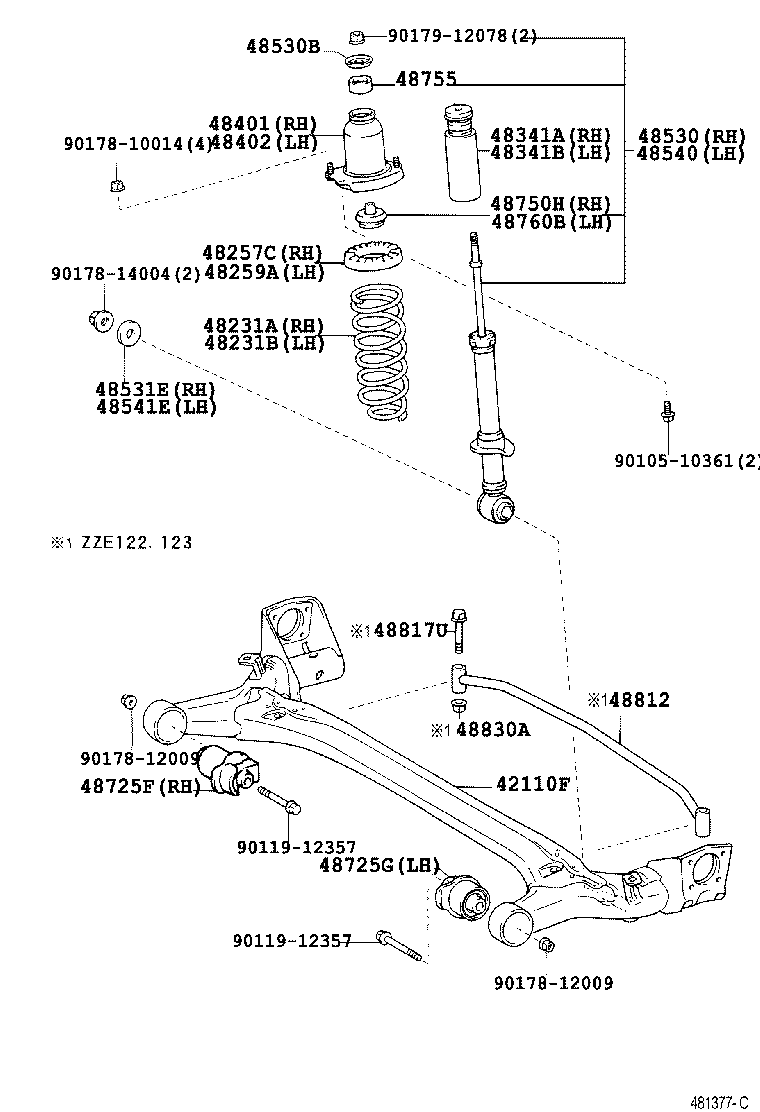 48231-1H660 SPRING, COIL, REAR RH product image