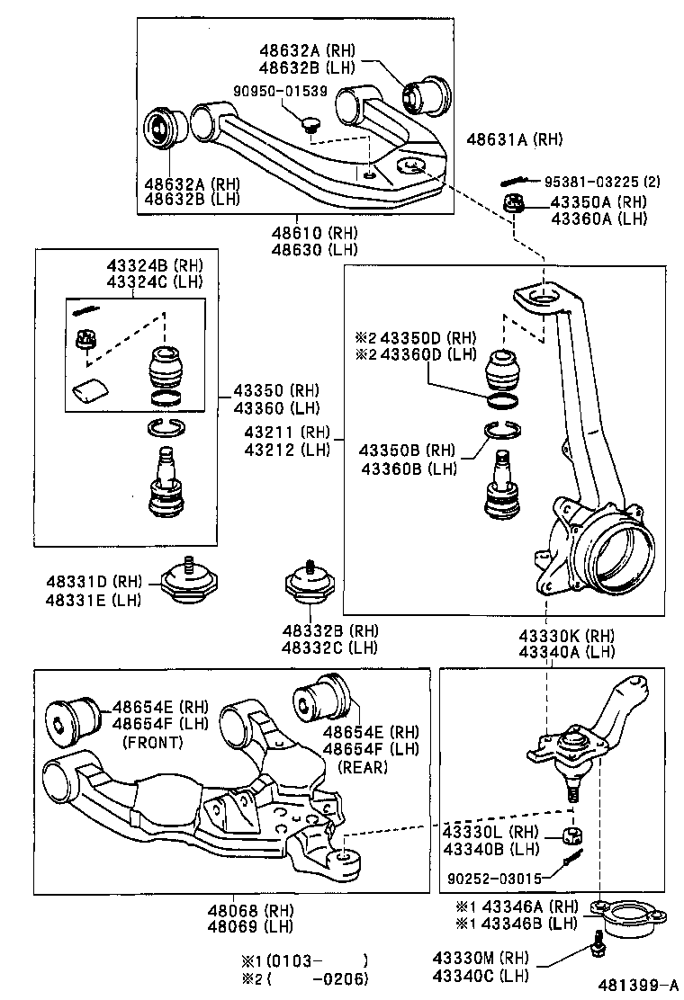 90105-10406 BOLT (FOR FRONT LOWER BALL JOINT RH) product image