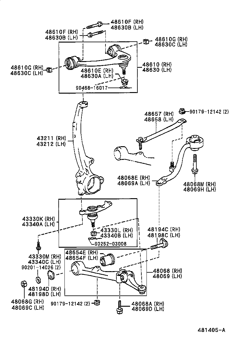 43330-39506 JOINT ASSY, LOWER BALL, FRONT RH product image