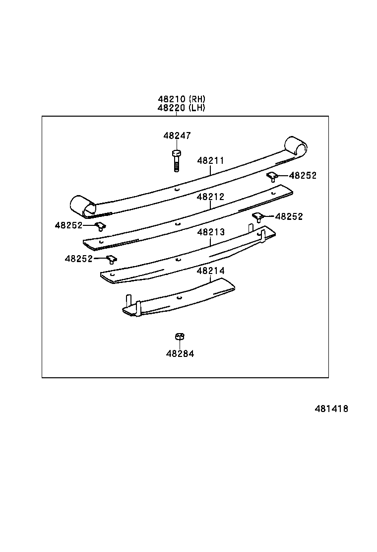 48032-0B030 LEAF, REAR SPRING, NO.3 product image