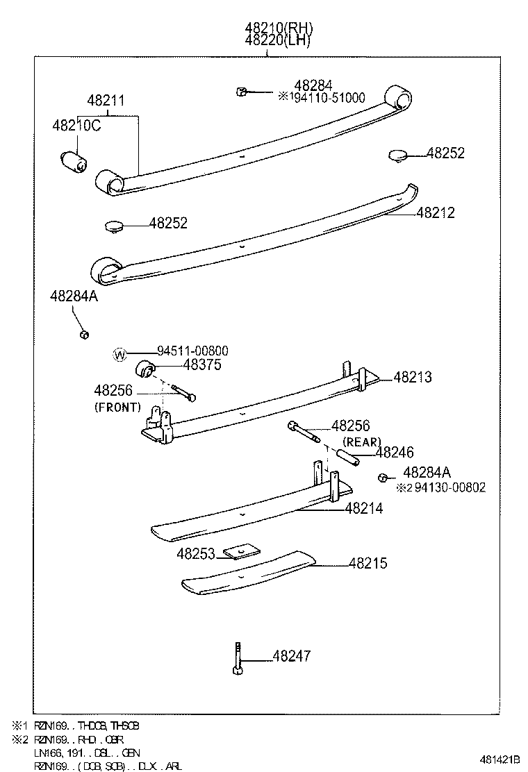 04484-04010 PIN KIT, REAR SPRING product image