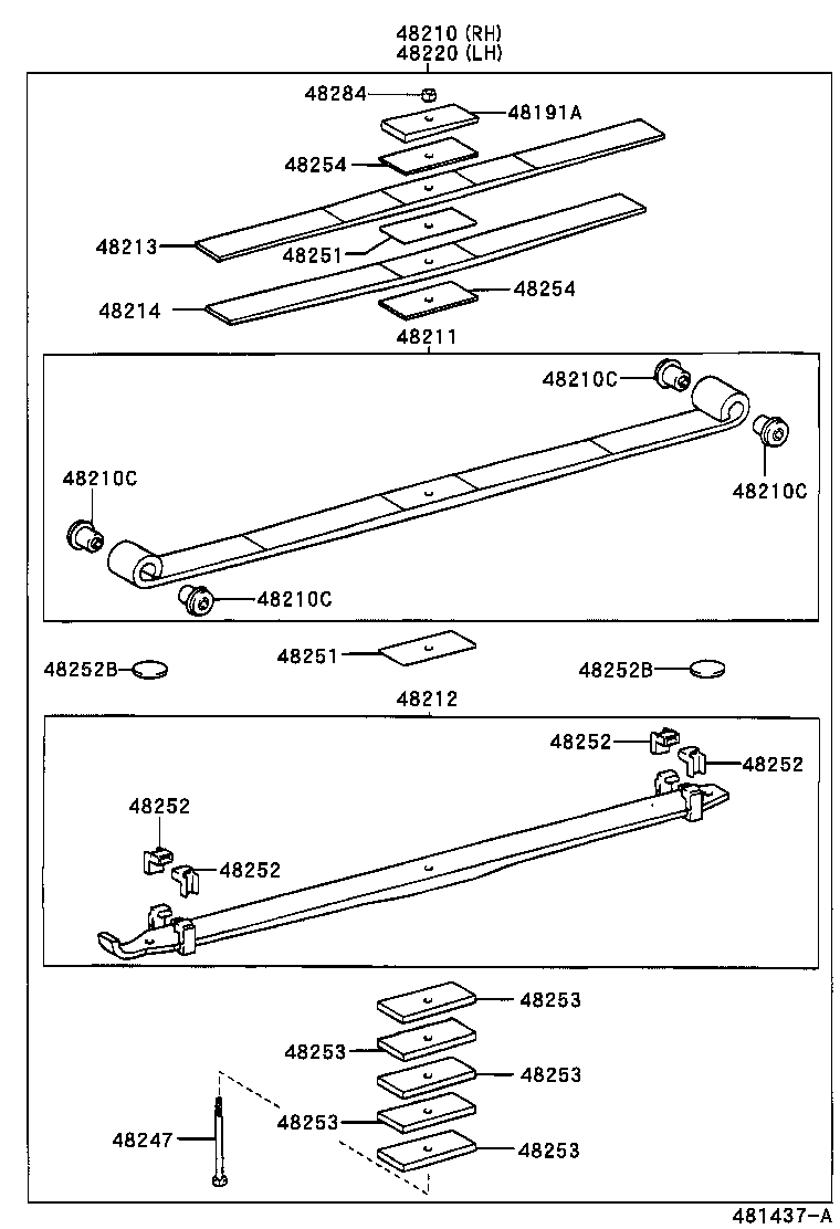 48201-37B60 LEAF, REAR SPRING, NO.1 product image