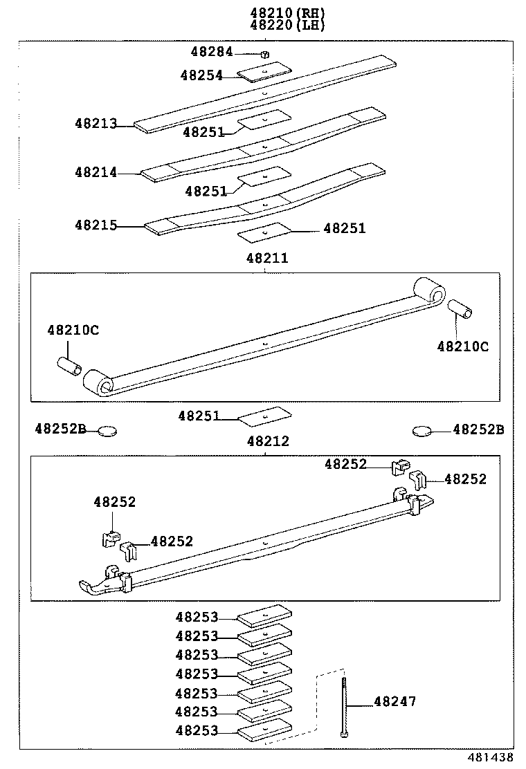 48201-37B60 LEAF, REAR SPRING, NO.1 product image