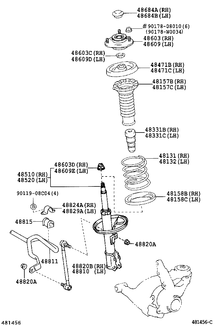 48135-02020 SPRING, FRONT COIL, RH product image