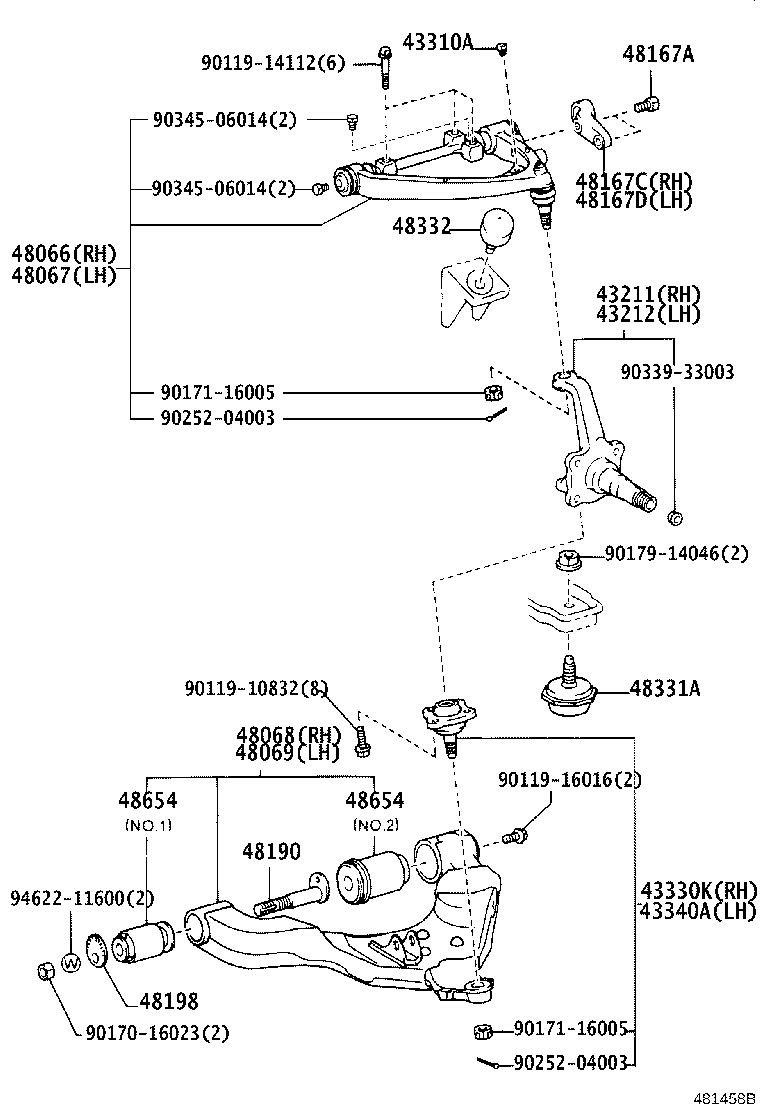 43202-25101 KNUCKLE, STEERING, LH product image