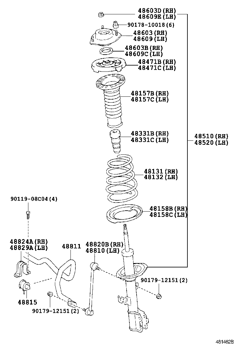 48131-28A30 SPRING, FRONT COIL, RH product image