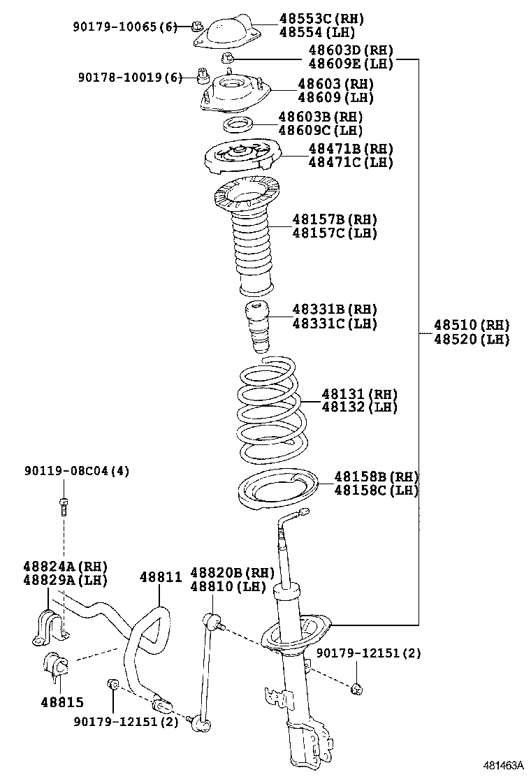 48131-28A30 SPRING, FRONT COIL, RH product image