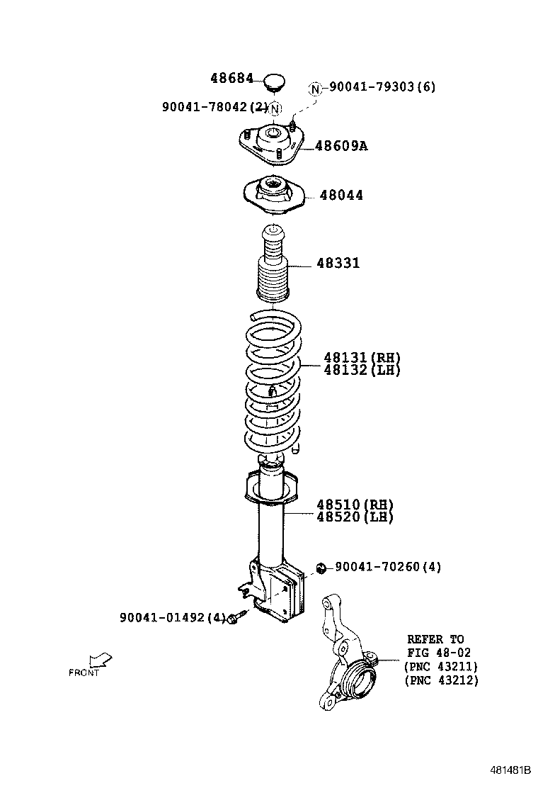 48815-87405 BUSH, FRONT STABILIZER BAR, NO.1 product image