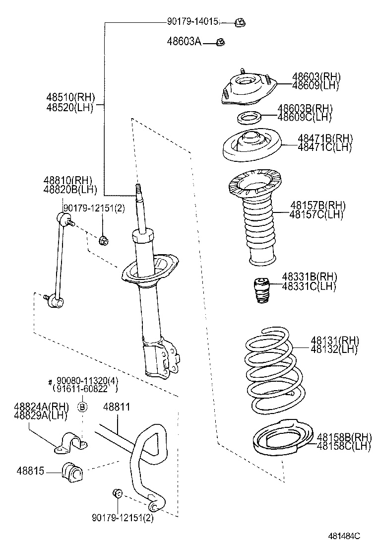 48131-06830 SPRING, FRONT COIL, RH product image