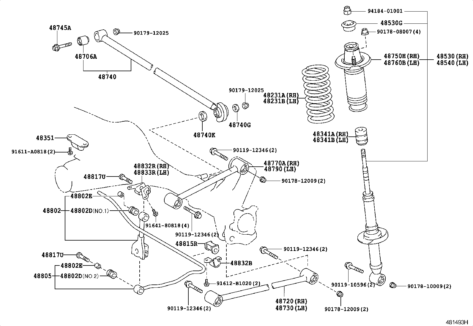 48231-52870 SPRING, COIL, REAR RH product image