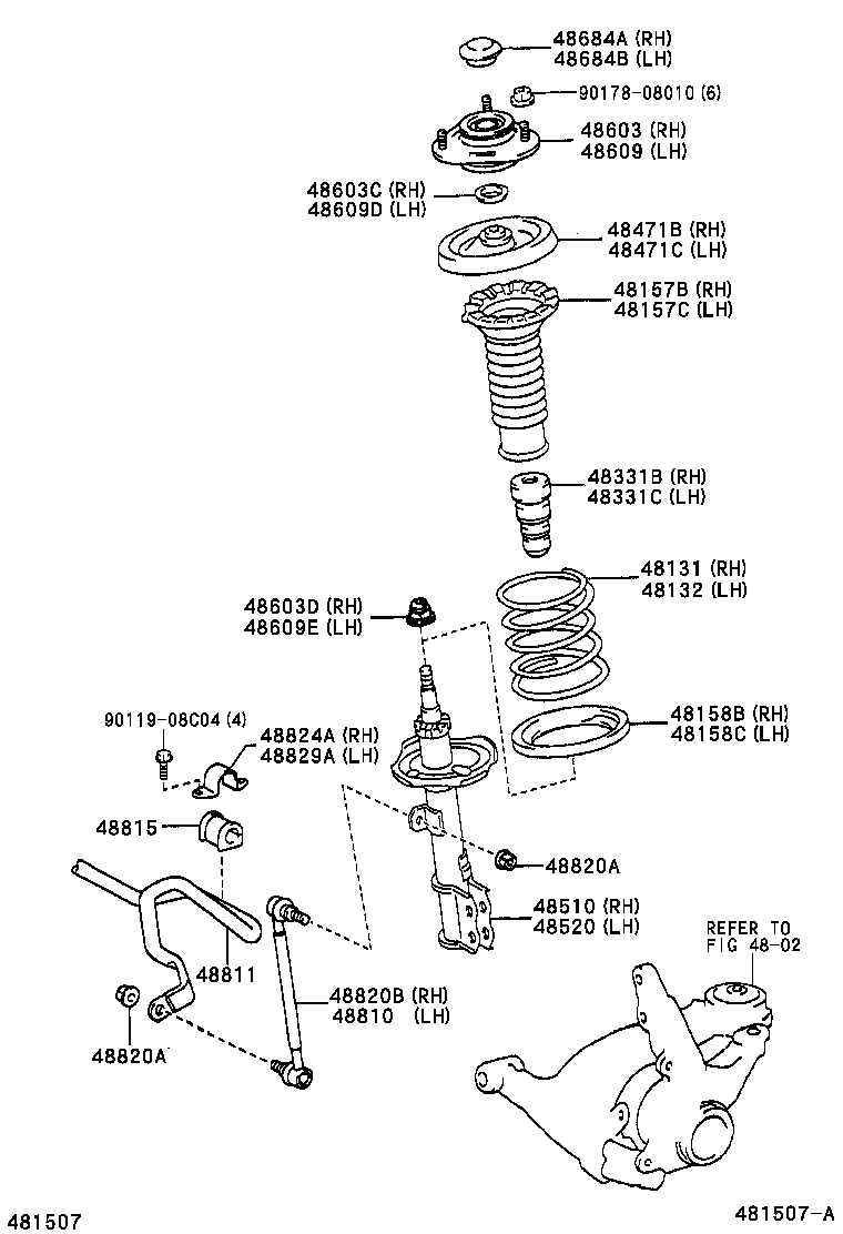 48157-02080 INSULATOR, FRONT COIL SPRING, UPPER RH product image