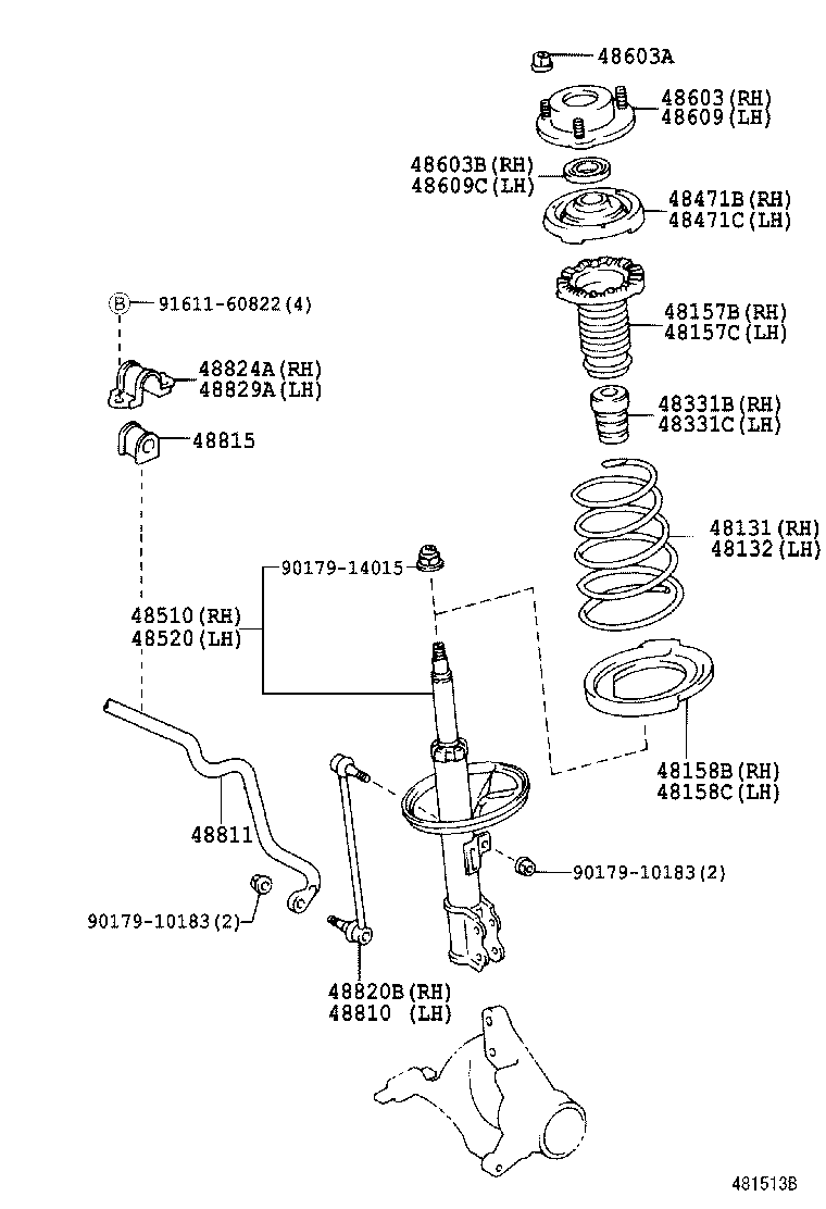 48157-06070 INSULATOR, FRONT COIL SPRING, UPPER RH product image