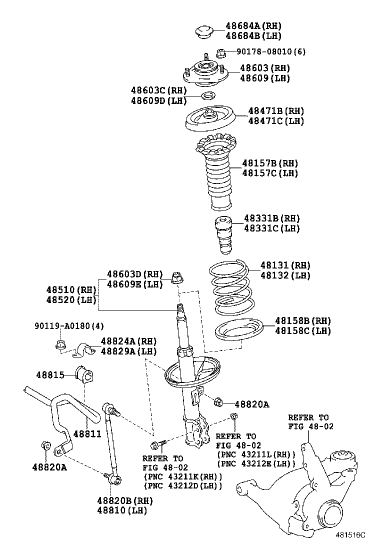 48157-02070 INSULATOR, FRONT COIL SPRING, UPPER RH product image