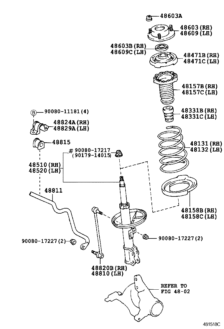 48131-AC040 SPRING, FRONT COIL, RH product image