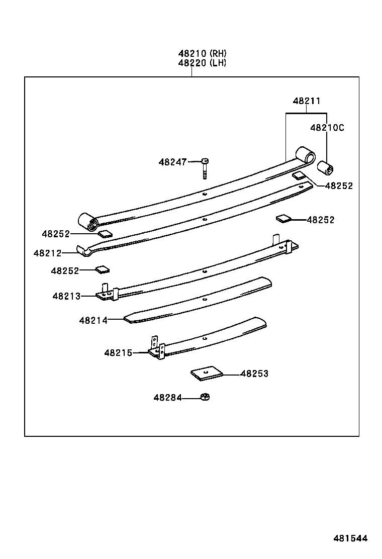 04483-26160 SHACKLE KIT, REAR SPRING product image
