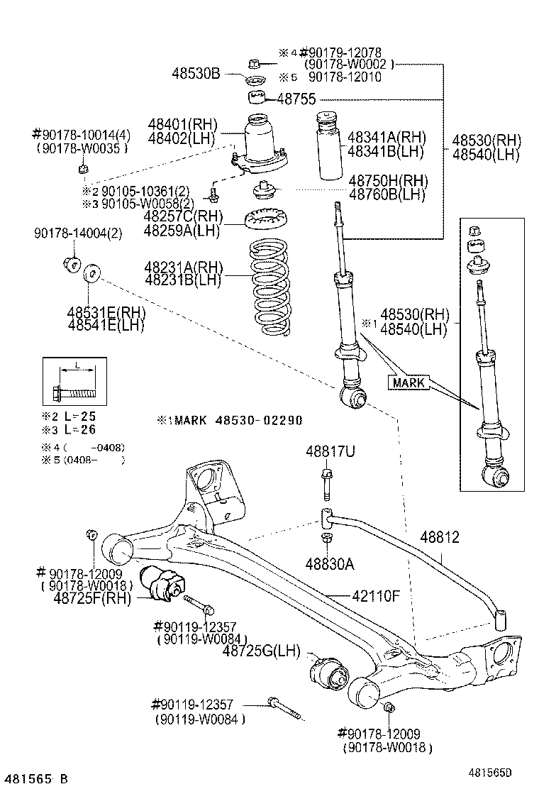 48231-02480 SPRING, COIL, REAR RH product image