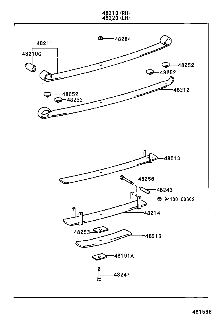 04484-04010 PIN KIT, REAR SPRING product image