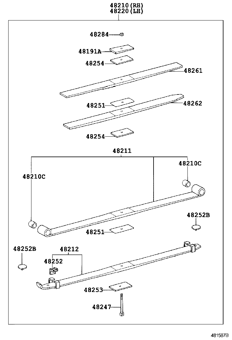 48202-3V021 LEAF, REAR SPRING, NO.3 product image