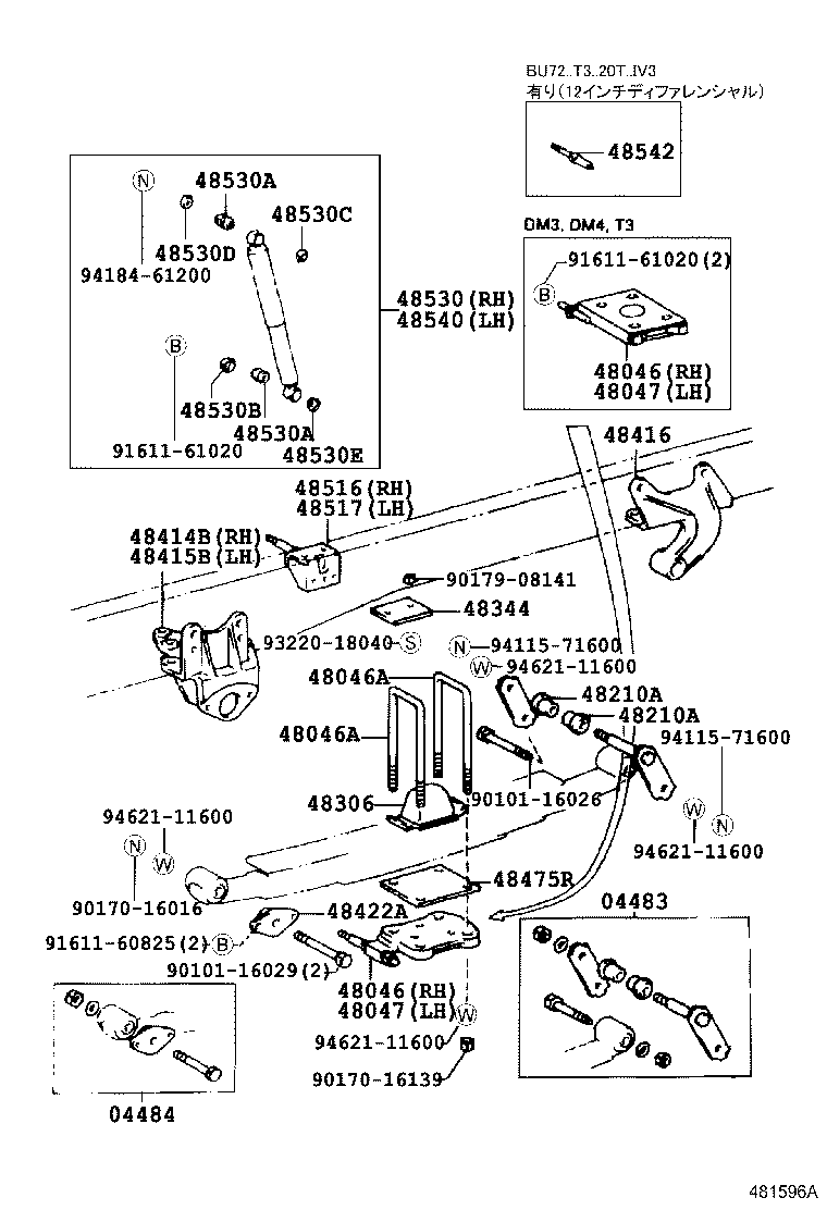 48417-36150 BRACKET, SPRING, NO.4 product image