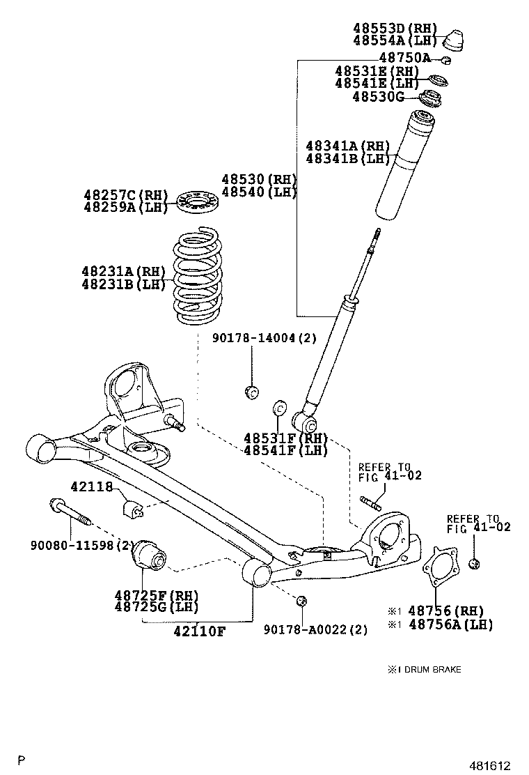 48231-AE040 SPRING, COIL, REAR RH product image