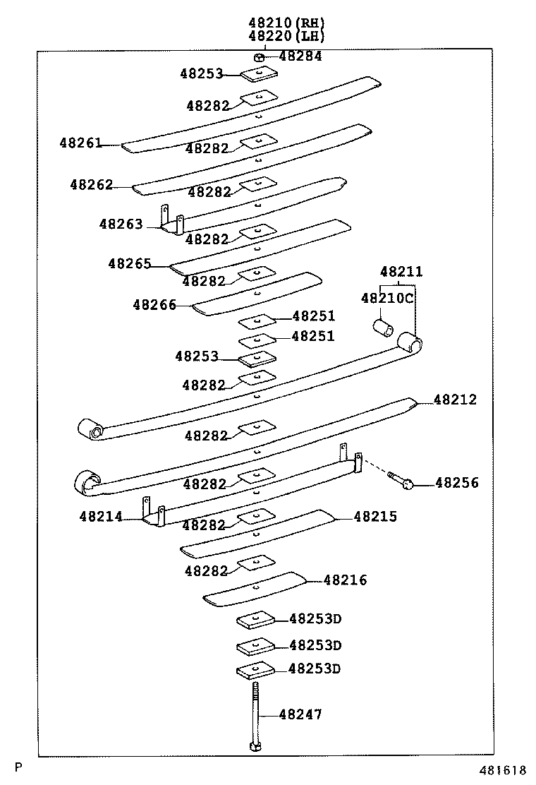 48201-37B60 LEAF, REAR SPRING, NO.1 product image