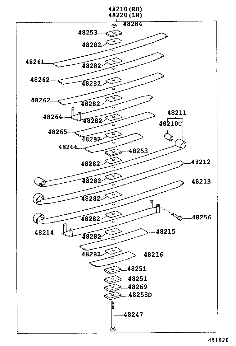 48201-37B60 LEAF, REAR SPRING, NO.1 product image