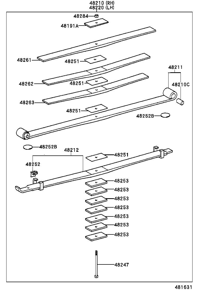 48201-37B60 LEAF, REAR SPRING, NO.1 product image