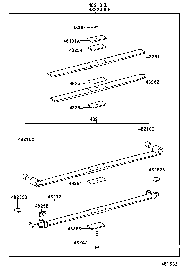 48201-37B60 LEAF, REAR SPRING, NO.1 product image